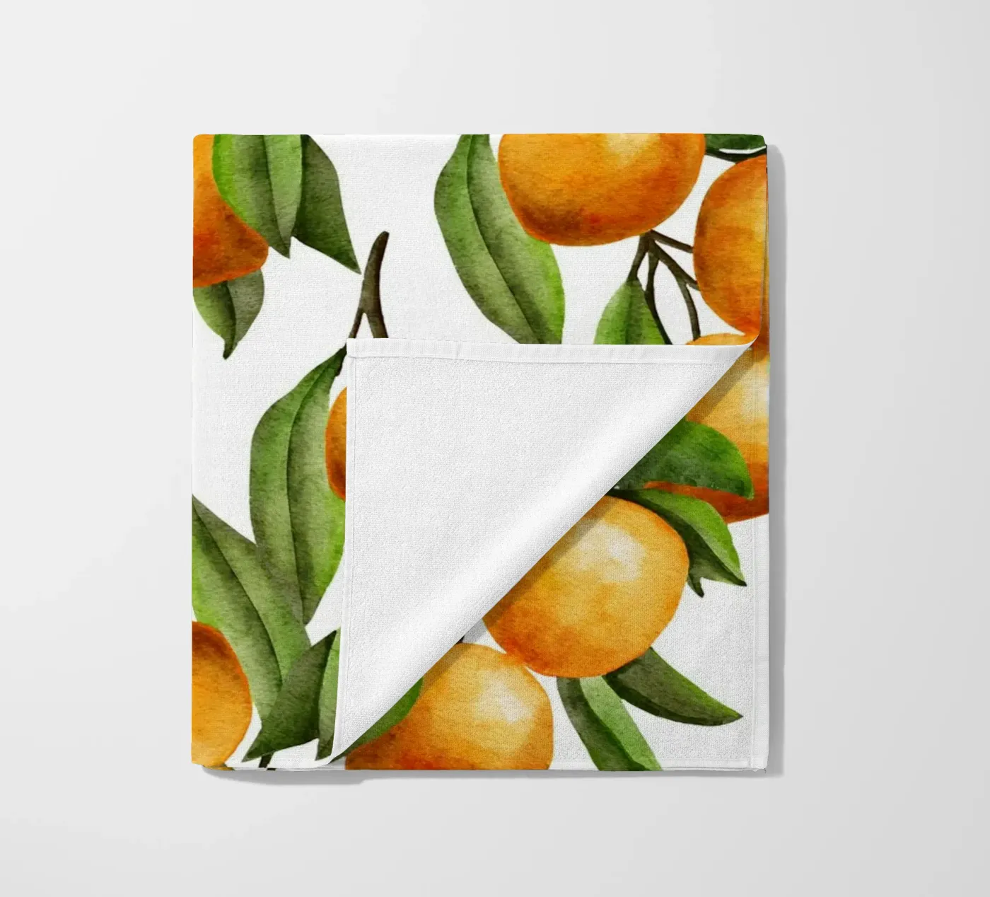 Oranges tree strandhanddoek van Happypatterns