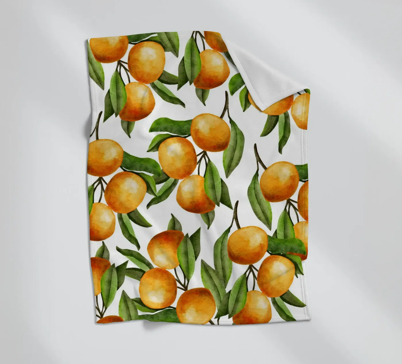 Oranges tree Fleecedecke von Happypatterns