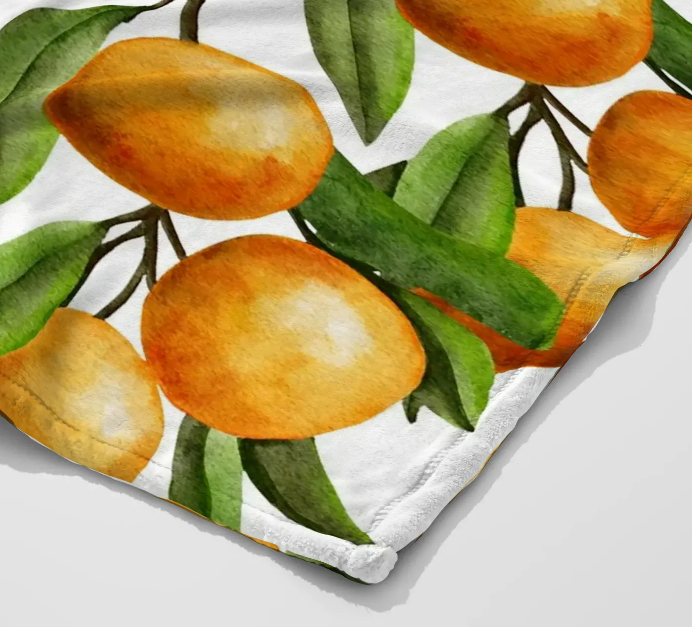 Oranges tree Fleecedecke von Happypatterns