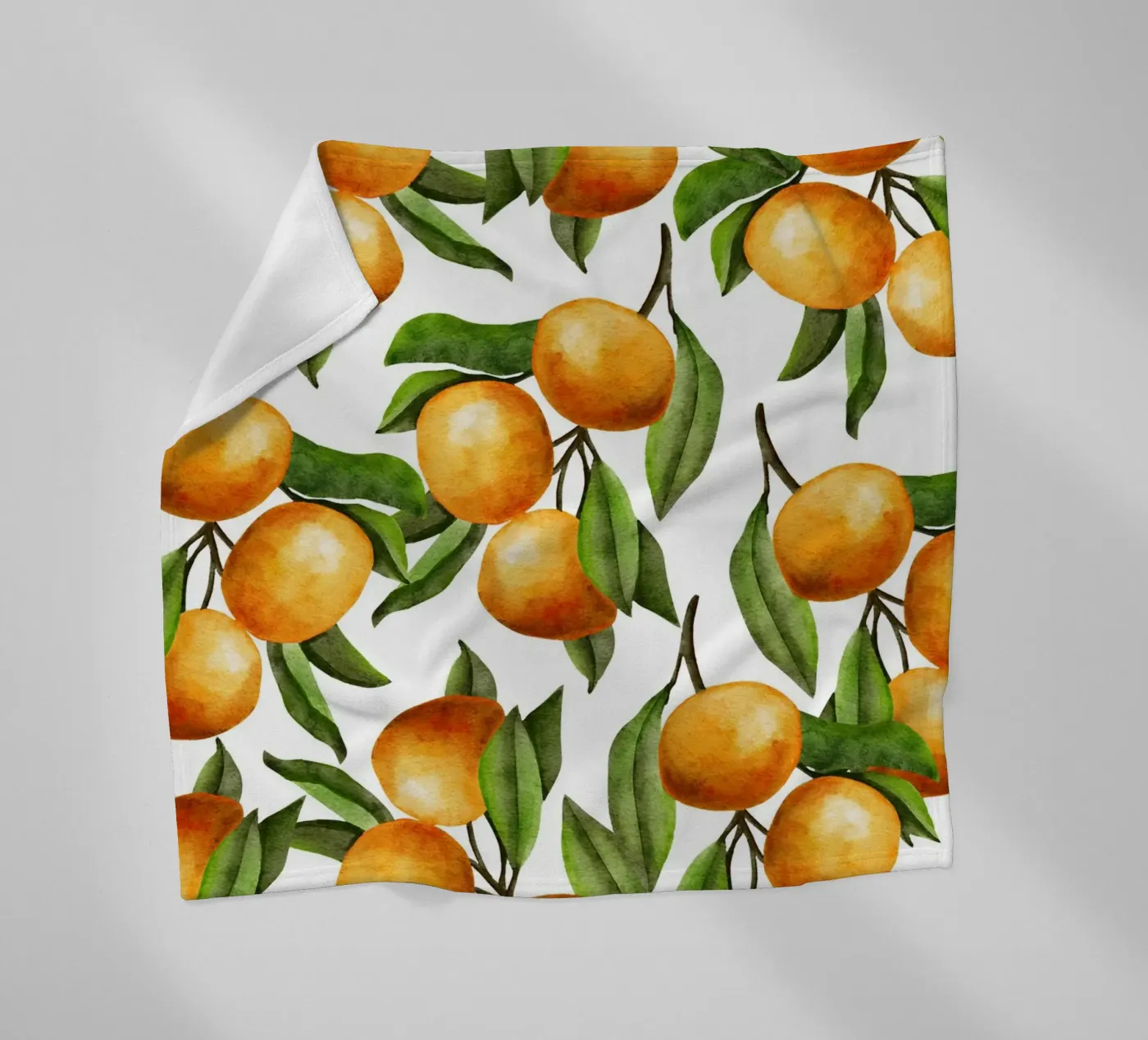 Oranges tree Fleecedecke von Happypatterns