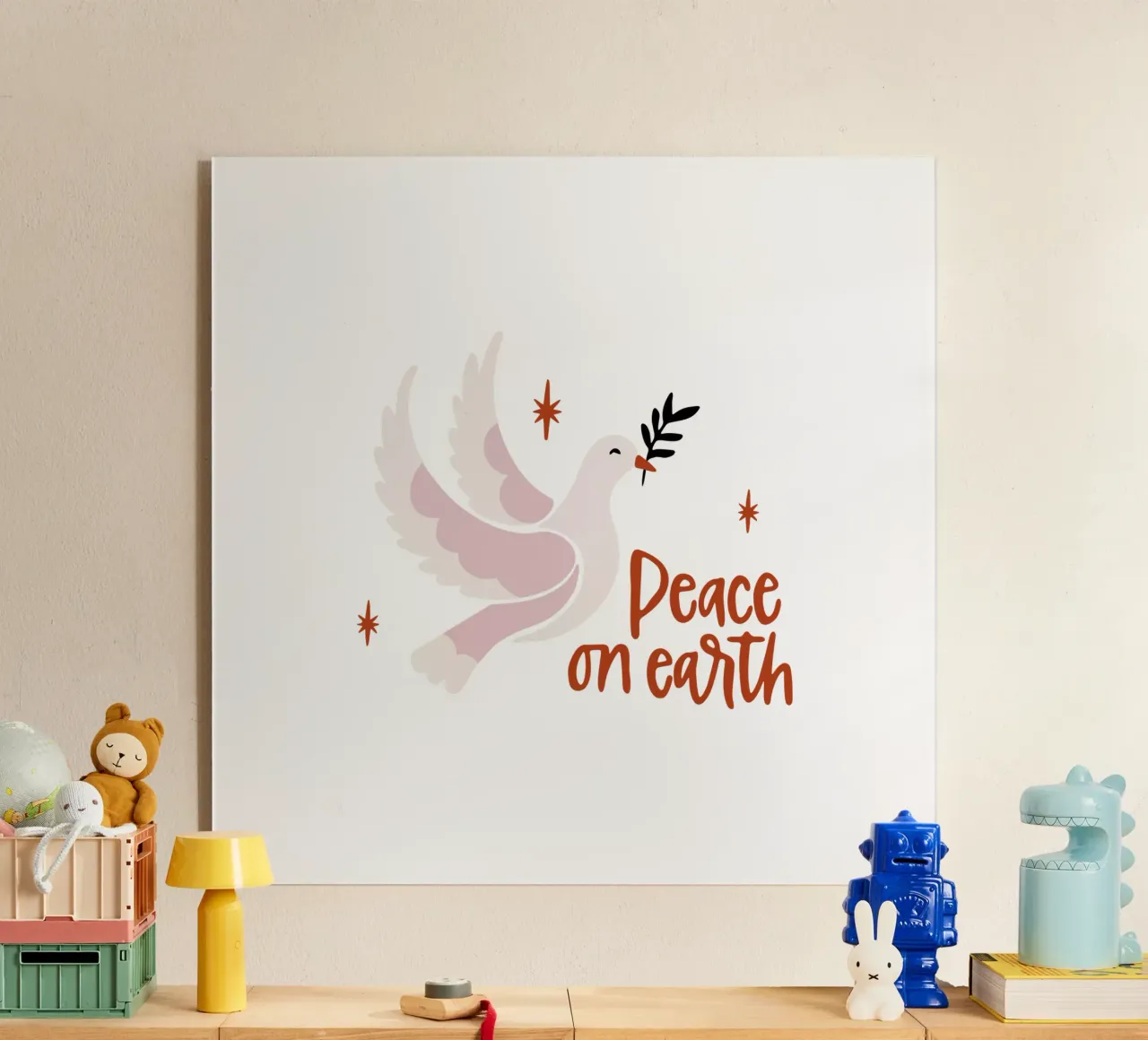 Peace on earth acrylic glass by modeern