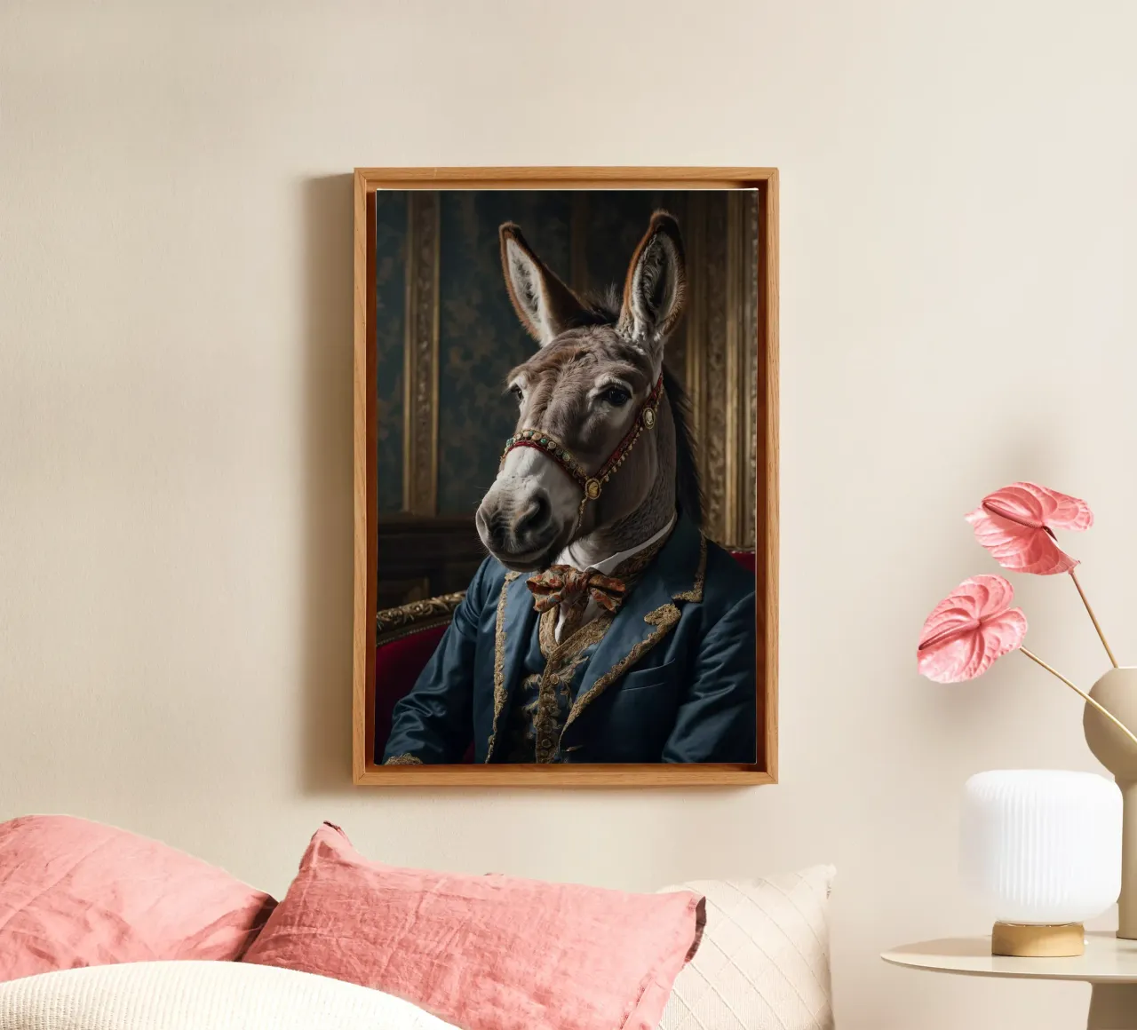 L'âne distingué - La noblesse dans la simplicité toile avec Caisse américaine de Beasts of Nobility