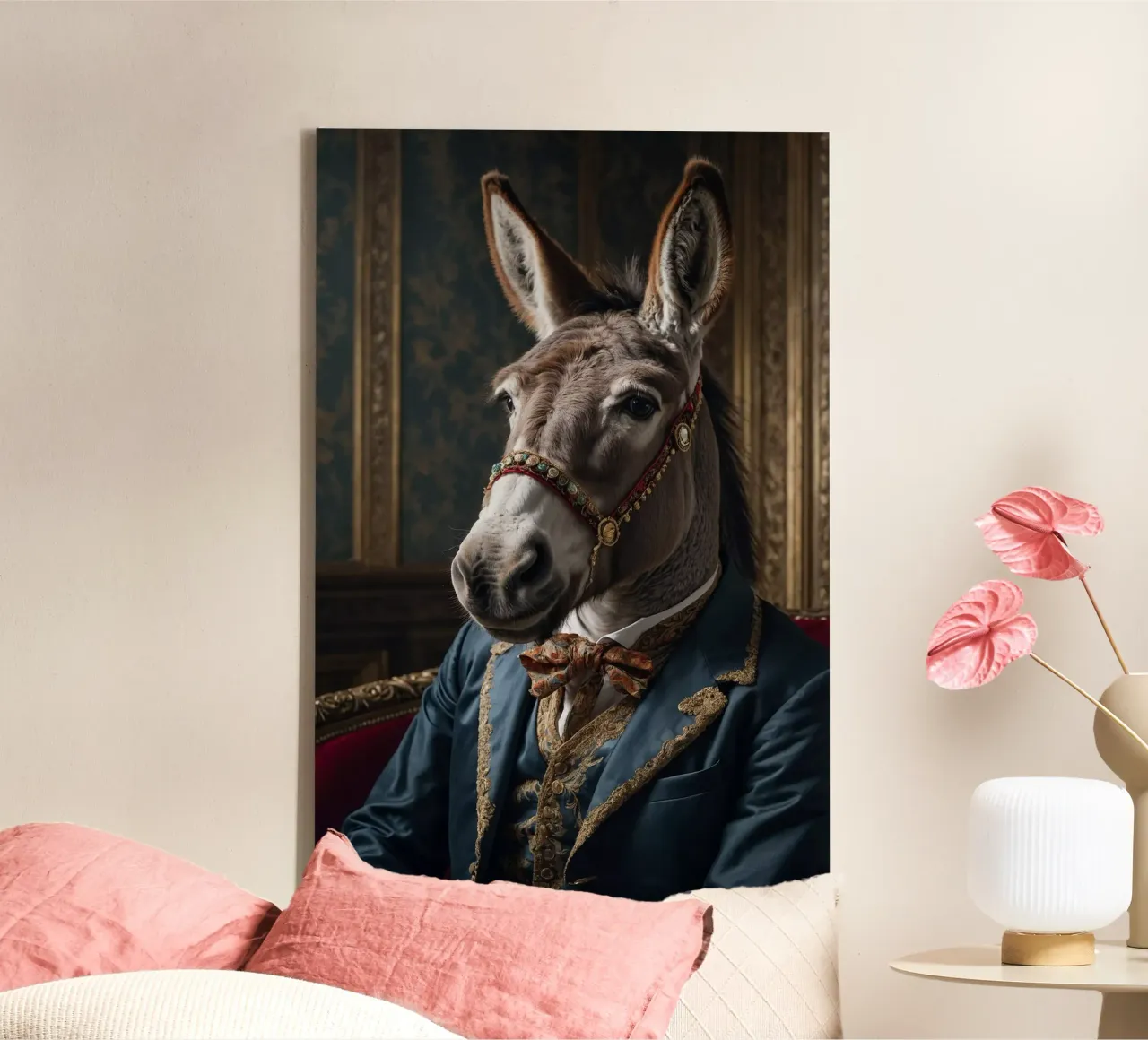 L'âne distingué - La noblesse dans la simplicité toile avec Caisse américaine de Beasts of Nobility