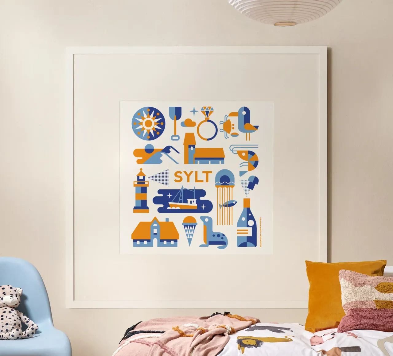 Sylt poster con telaio in plastica da Looks n Brains