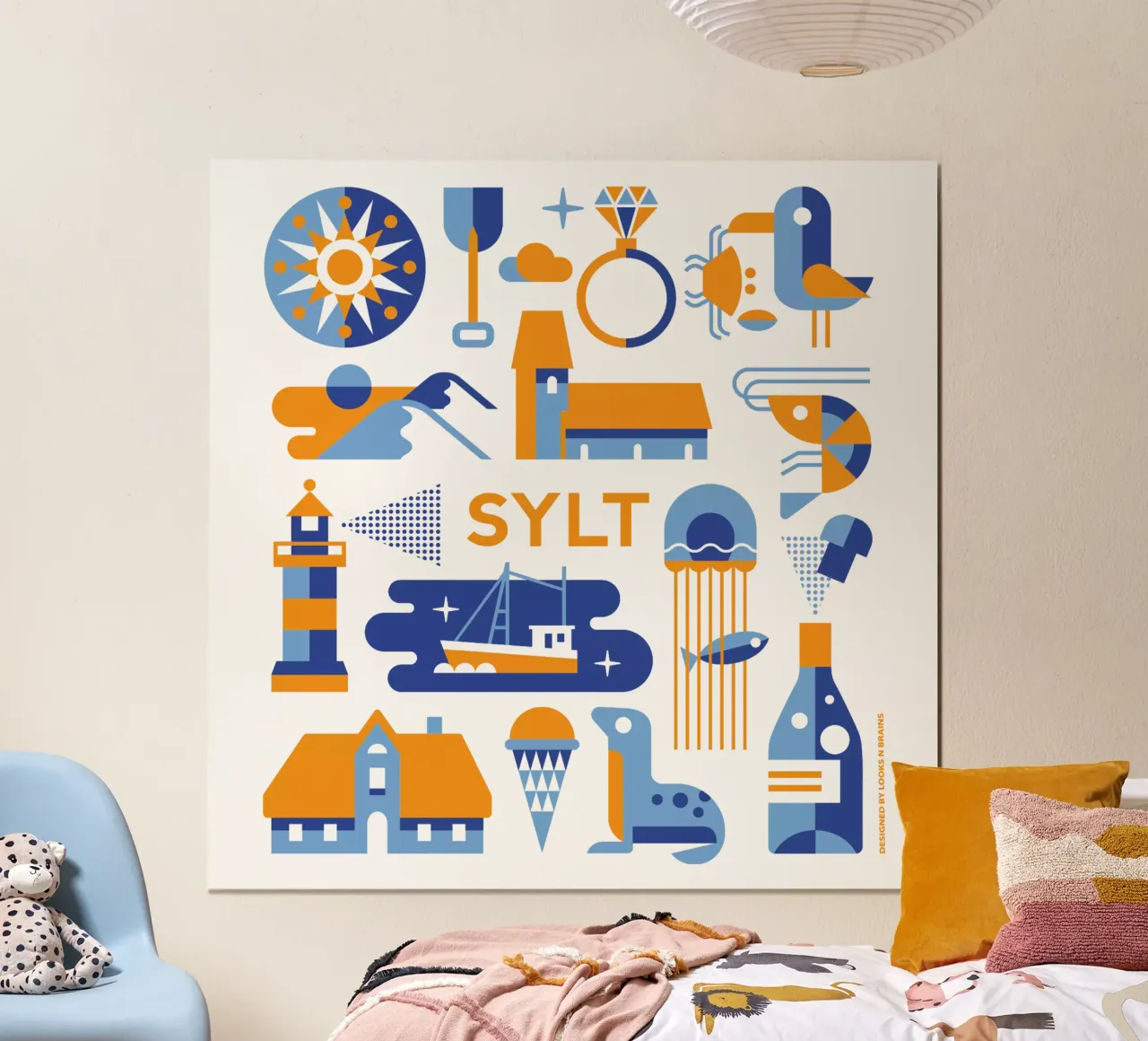 Sylt poster con telaio in plastica da Looks n Brains