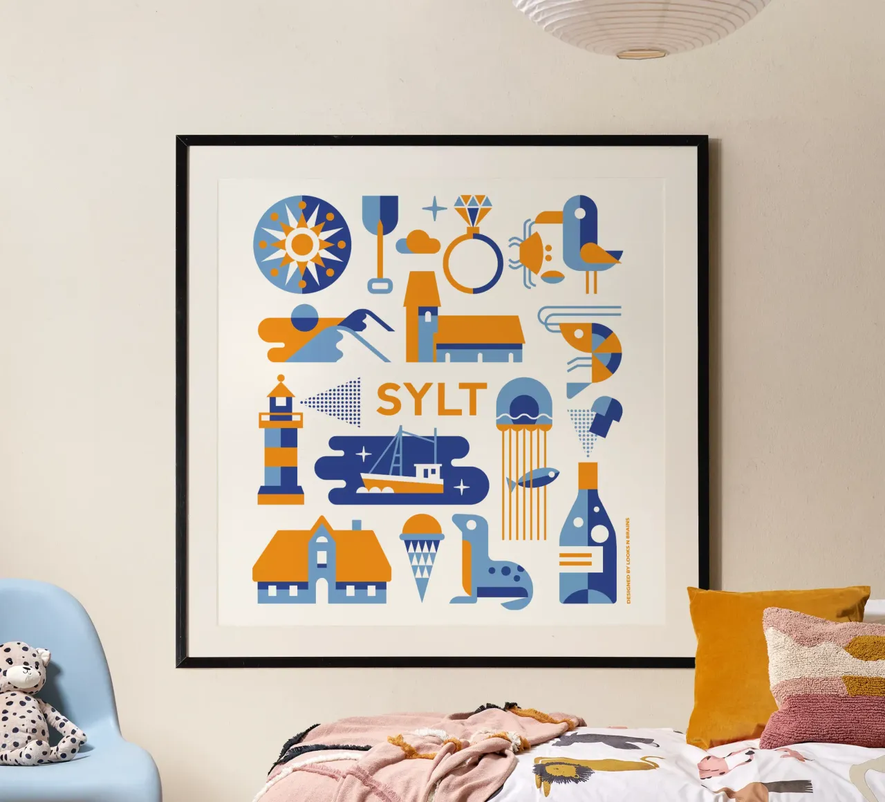 Sylt poster con telaio in plastica da Looks n Brains