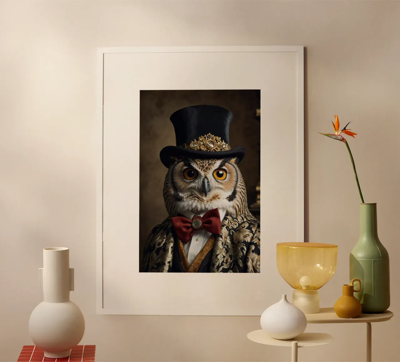 Oliver the Wise Owl – Guardian of the Twilight poster by Beasts of Nobility