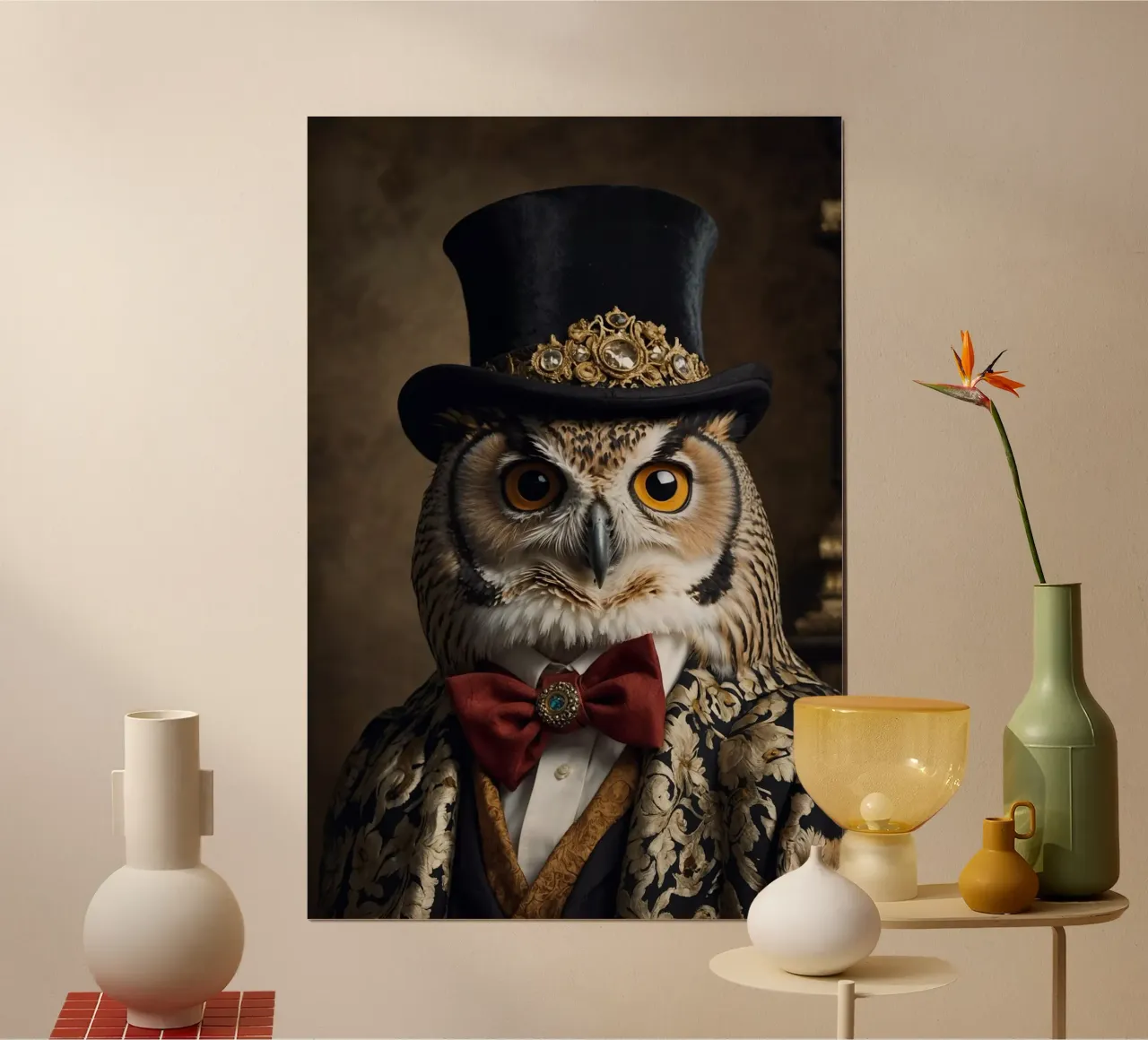 Oliver the Wise Owl – Guardian of the Twilight poster by Beasts of Nobility