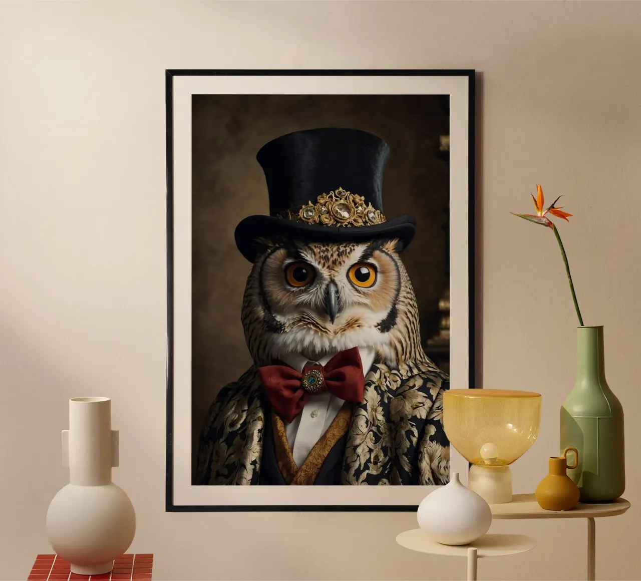 Oliver the Wise Owl – Guardian of the Twilight poster by Beasts of Nobility