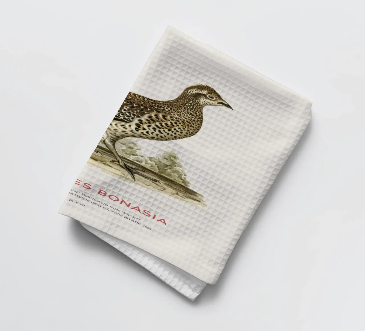 Haselhuhn oder Tetrastes bonasia Geschirrtuch von Vintagrafica