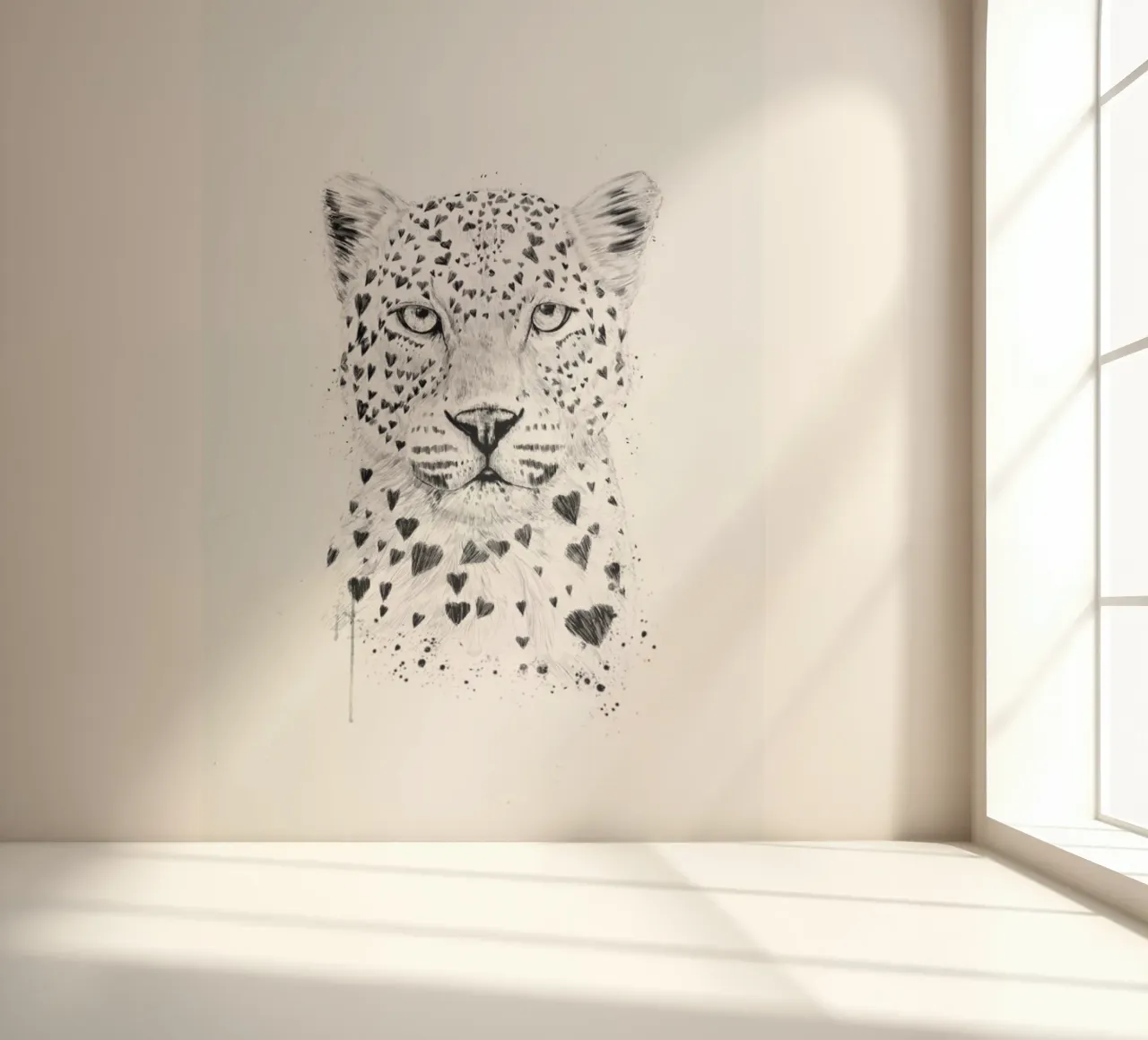 Lovely leopard fotobehang van Balazs Solti