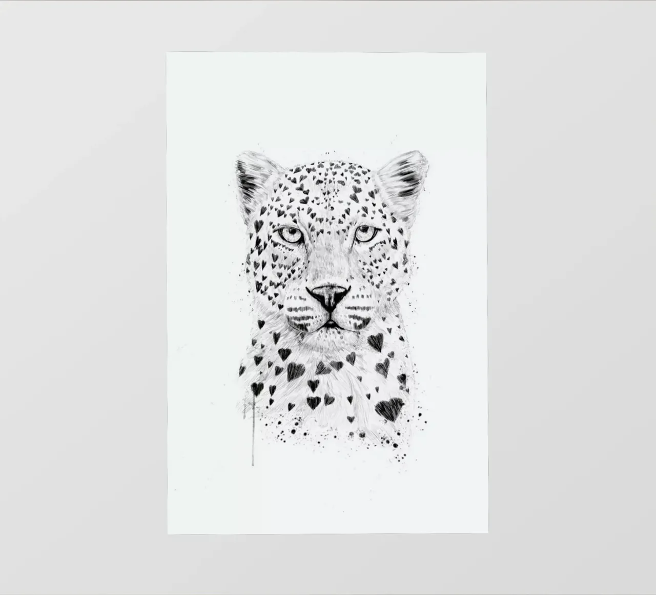 Lovely leopard fotobehang van Balazs Solti
