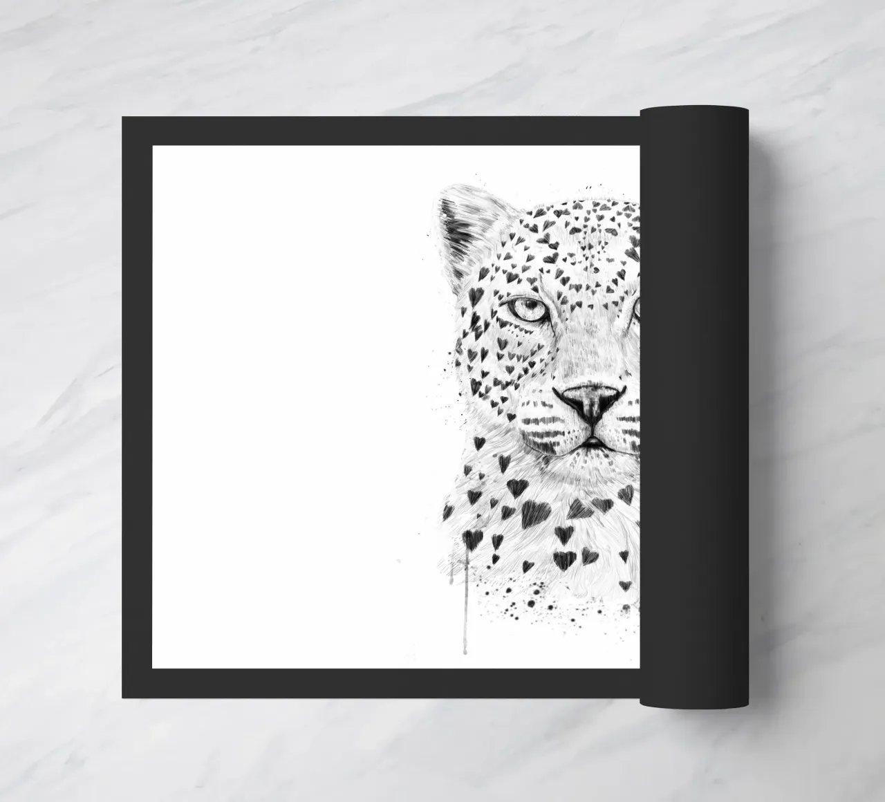 Lovely leopard deurmat van Balazs Solti