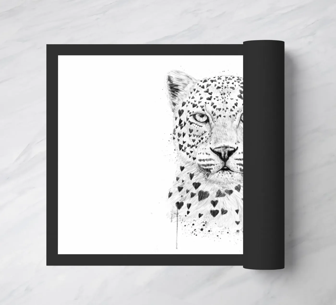 Lovely leopard deurmat van Balazs Solti