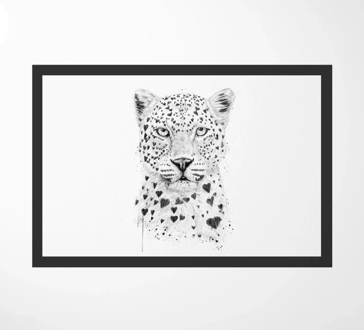 Lovely leopard deurmat van Balazs Solti