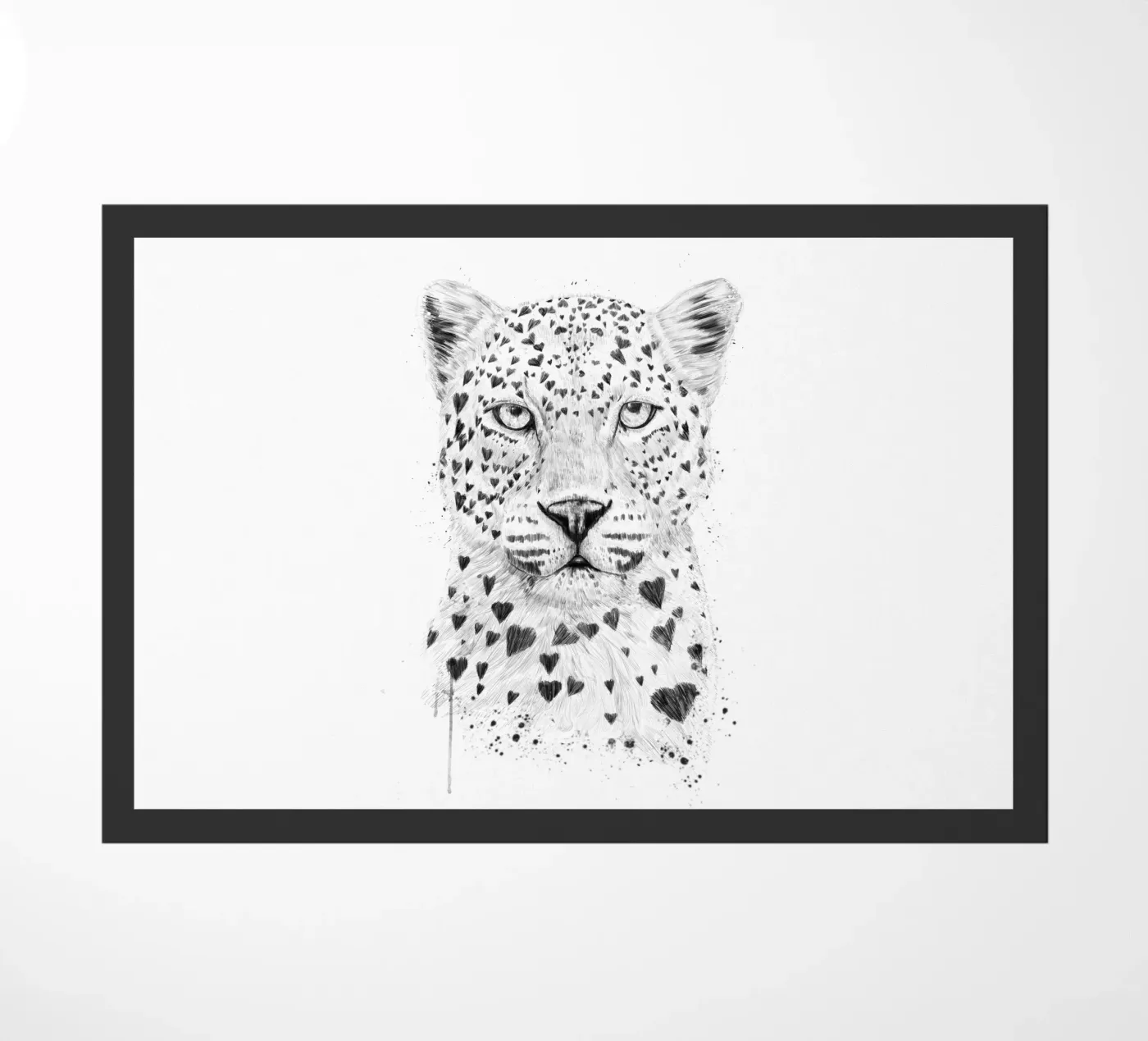 Lovely leopard deurmat van Balazs Solti