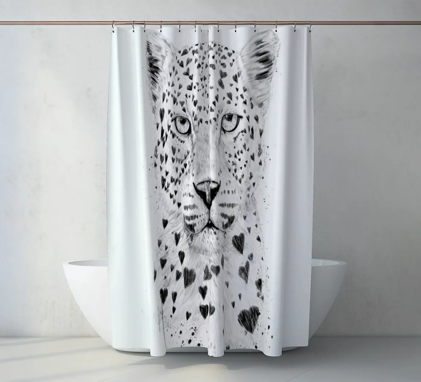Lovely leopard Duschvorhang von Balazs Solti