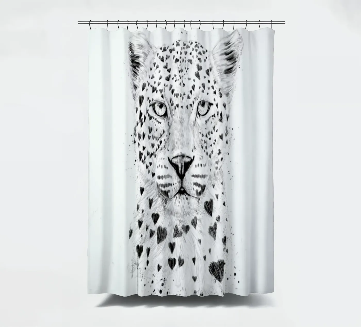 Lovely leopard Duschvorhang von Balazs Solti