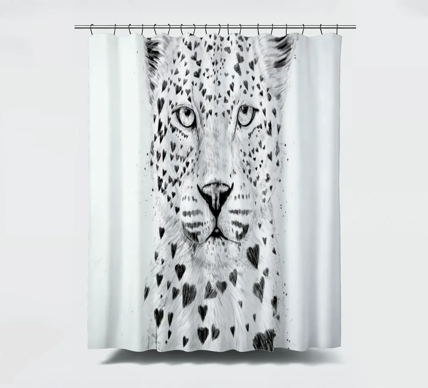Lovely leopard Duschvorhang von Balazs Solti