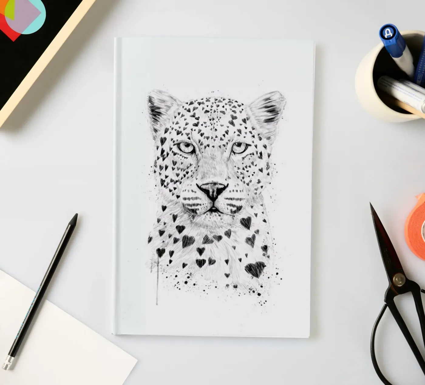 Lovely leopard notebook by Balazs Solti