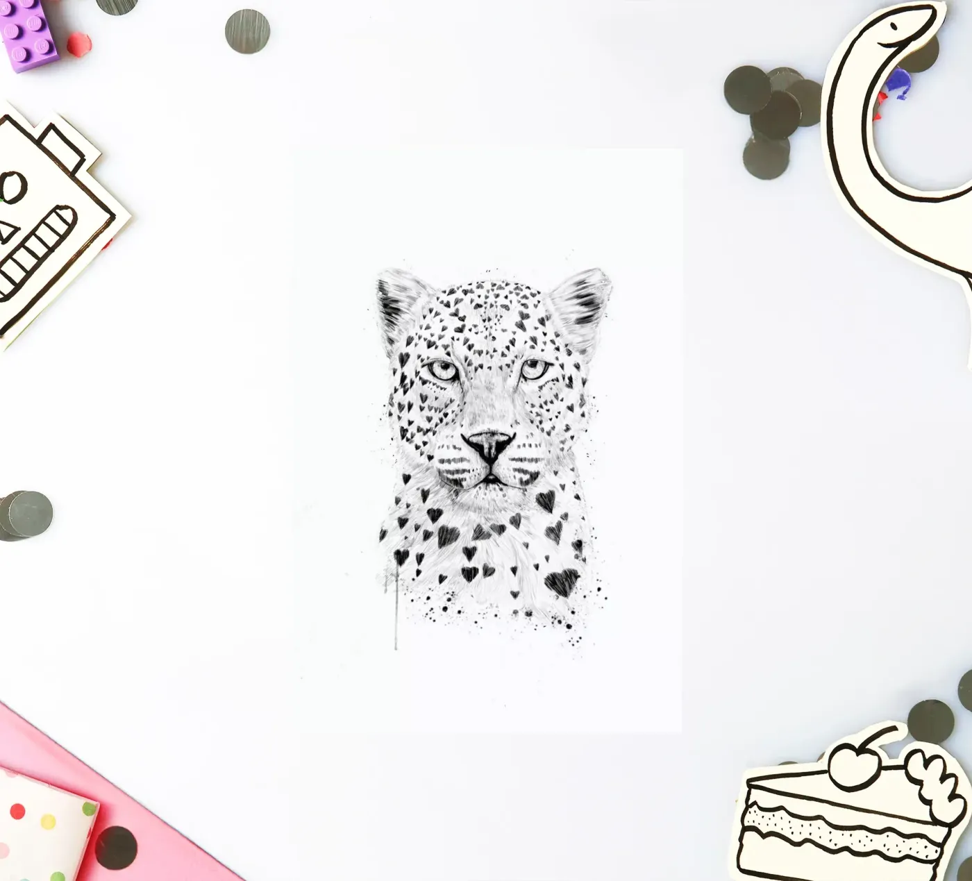 Lovely leopard adesivo da Balazs Solti