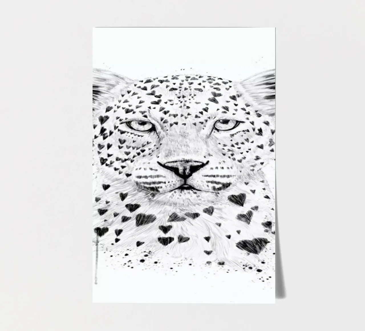 Lovely leopard sticker sheet by Balazs Solti