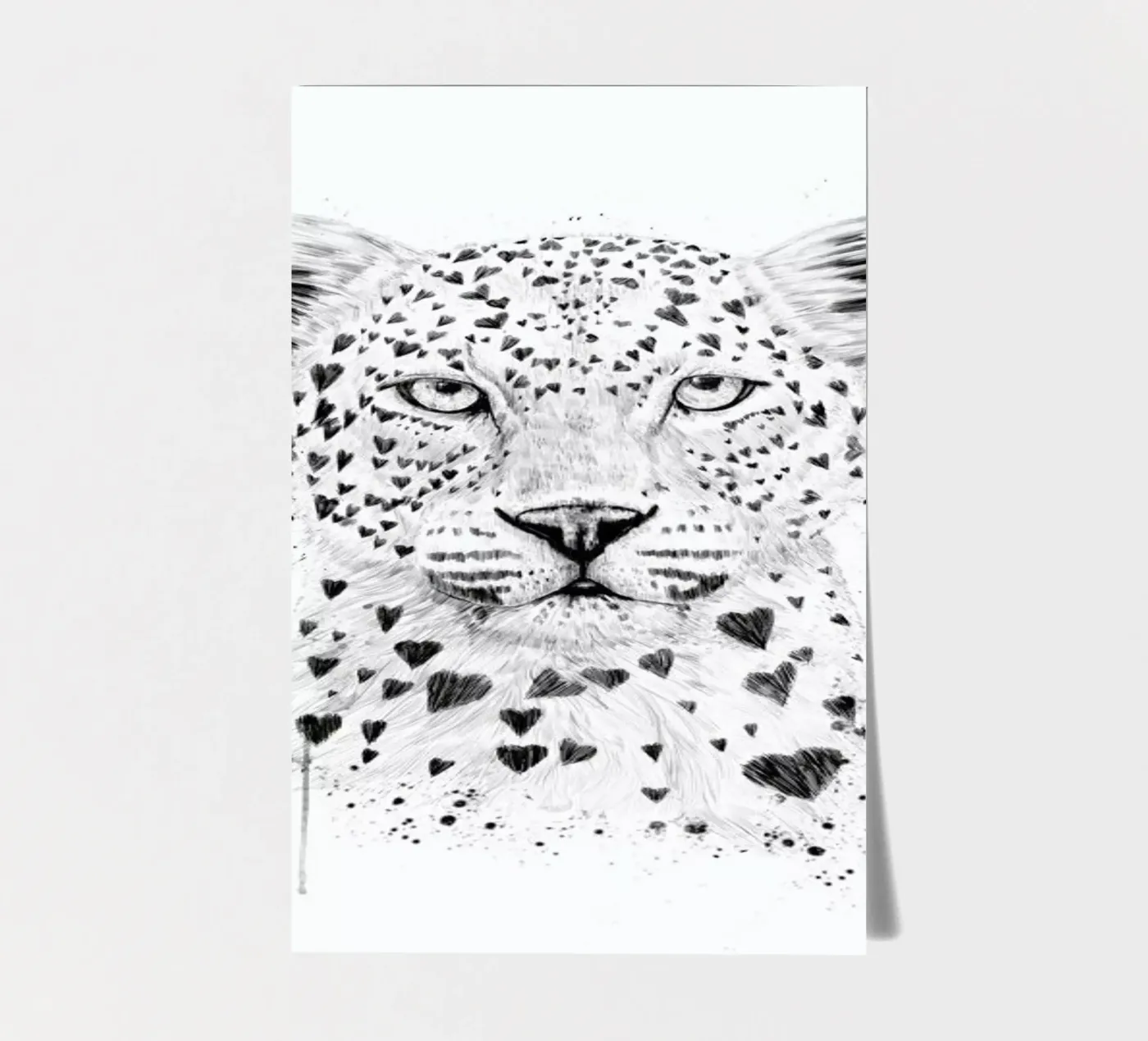 Lovely leopard stickervel van Balazs Solti