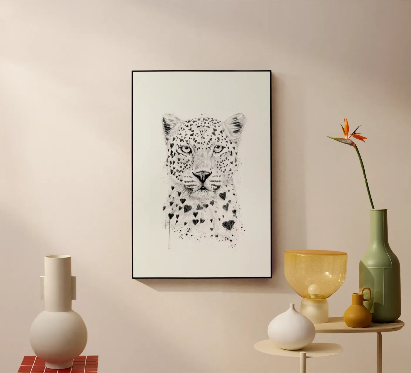 Lovely leopard Acryl-Glas von Balazs Solti