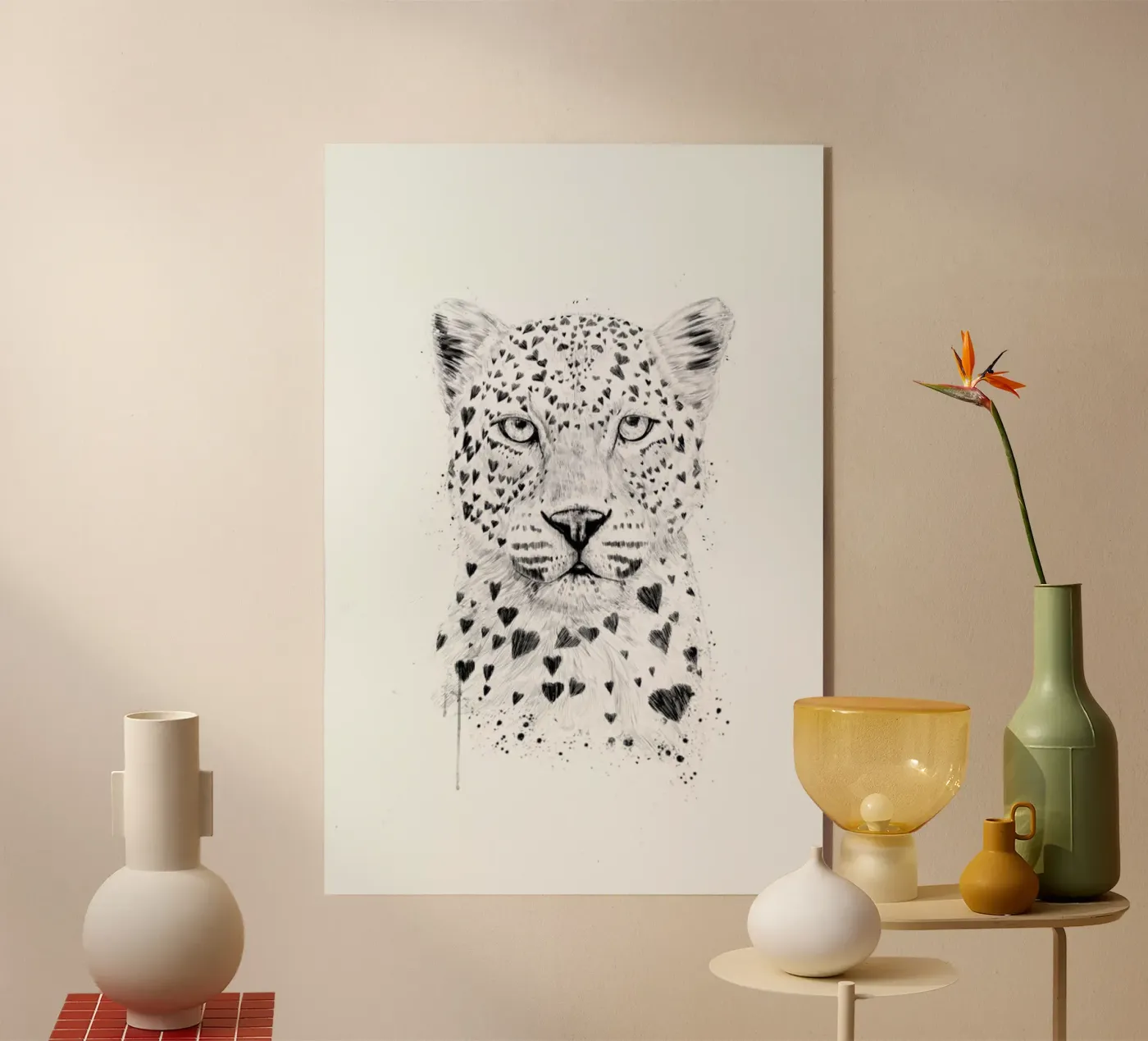 Lovely leopard Acryl-Glas von Balazs Solti