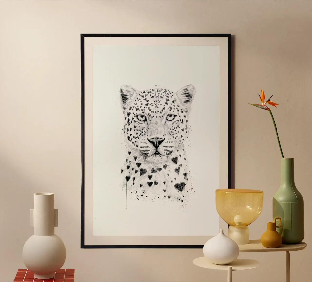 Lovely leopard poster da Balazs Solti