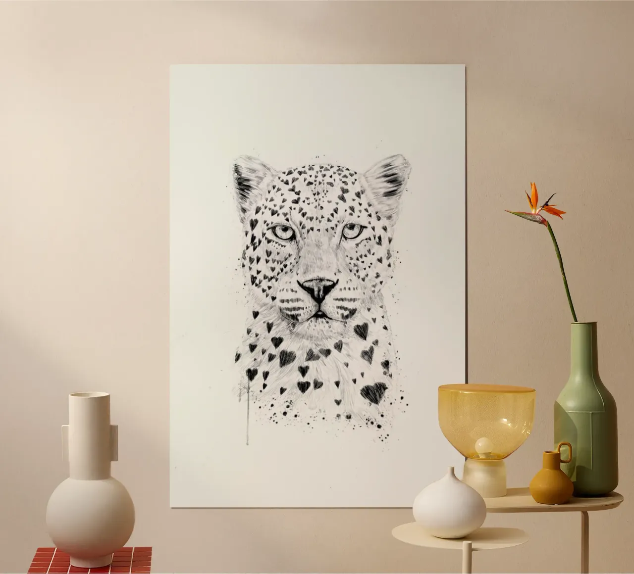 Lovely leopard poster da Balazs Solti