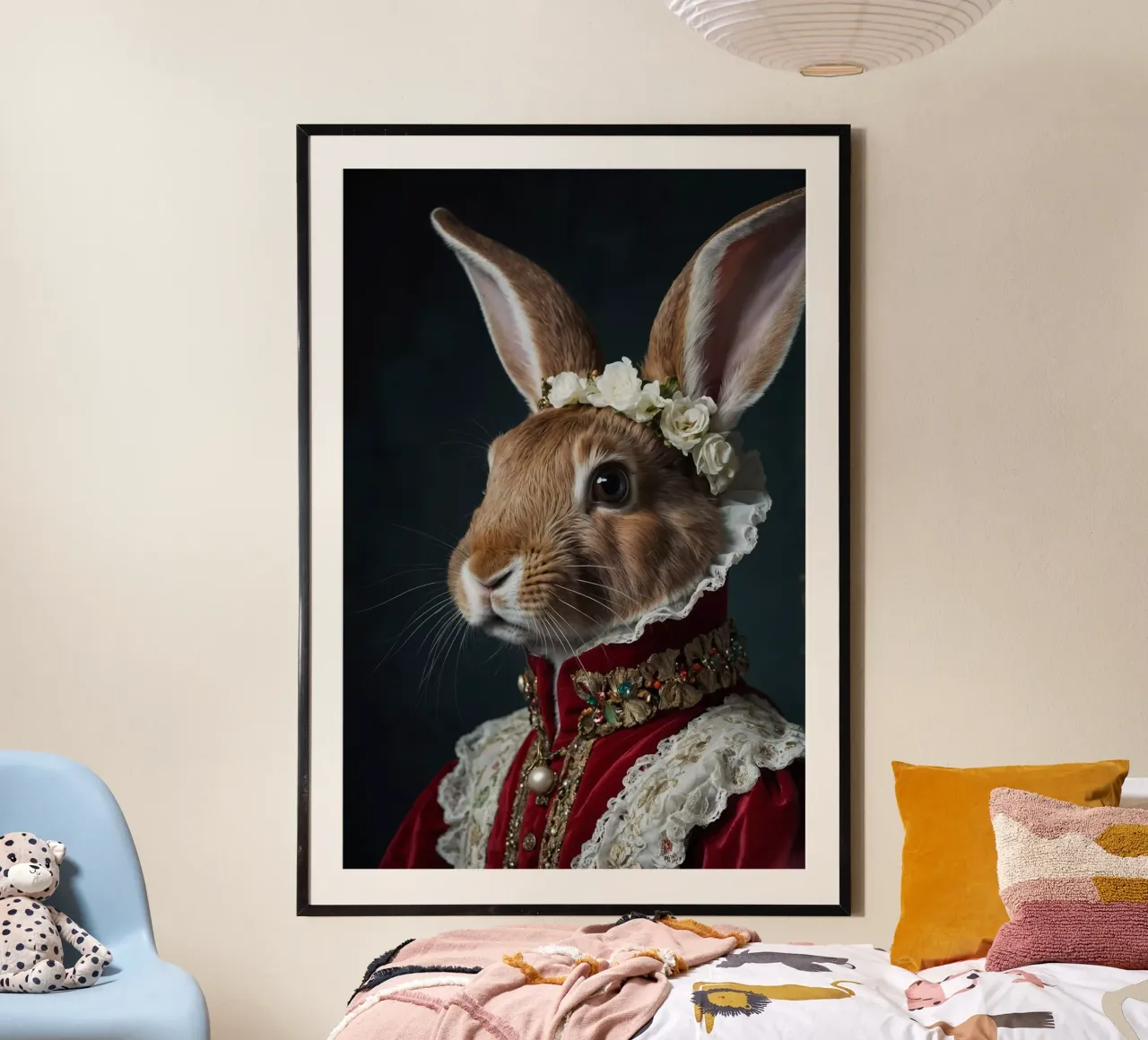 Luna, l'incantevole duchessa dei prati poster con telaio in legno da Beasts of Nobility