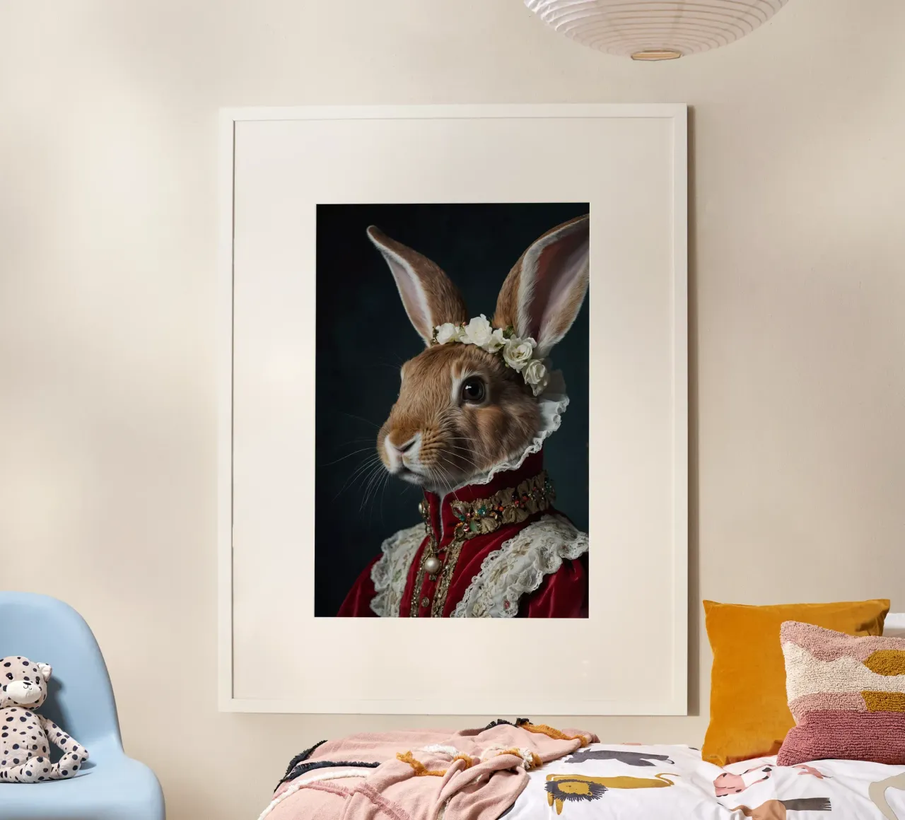 Luna, l'incantevole duchessa dei prati poster con telaio in legno da Beasts of Nobility