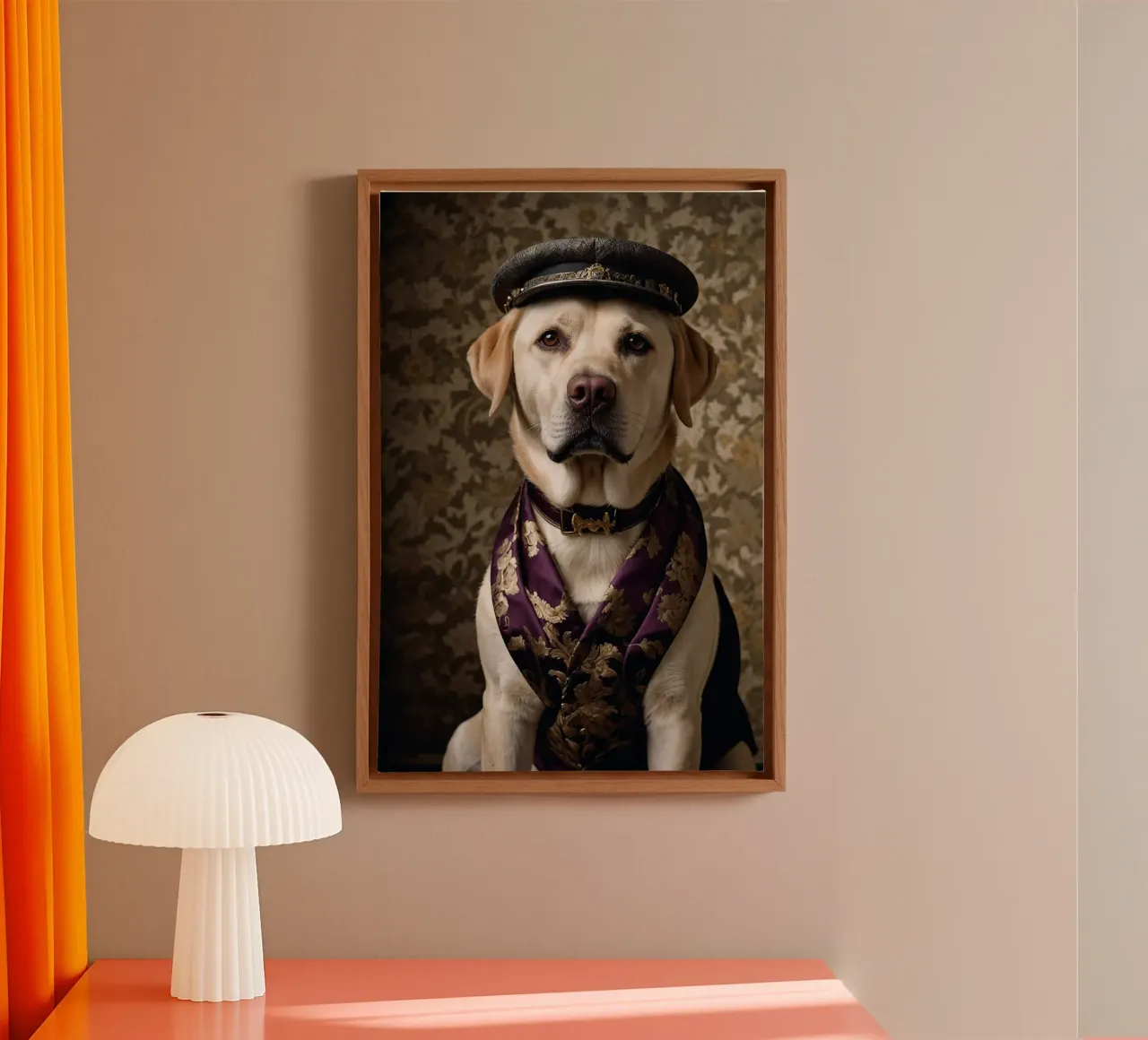 Captain Maximus: Noble Guardian of the Seas canvas with Floater frame by Beasts of Nobility