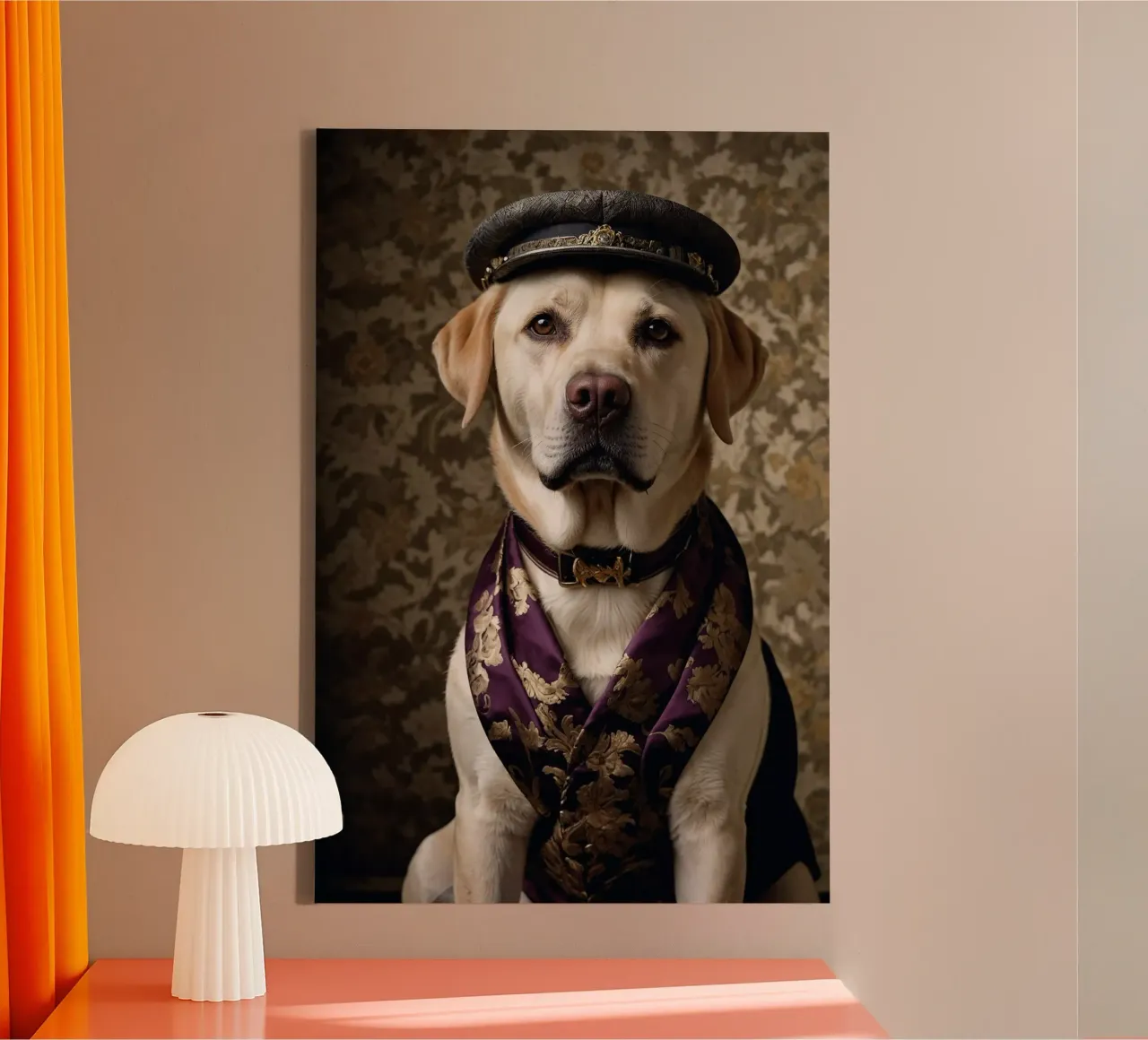 Captain Maximus: Noble Guardian of the Seas canvas with Floater frame by Beasts of Nobility