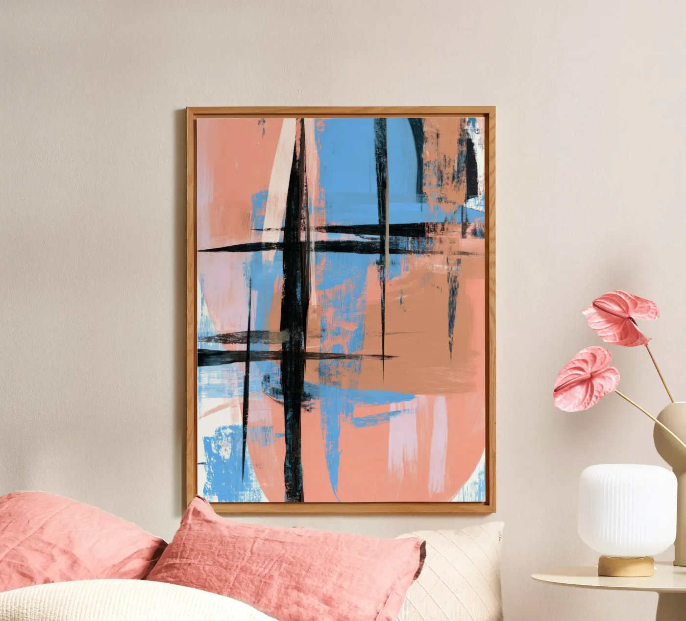 Blush Grid Reflection forex plate by Geometrica