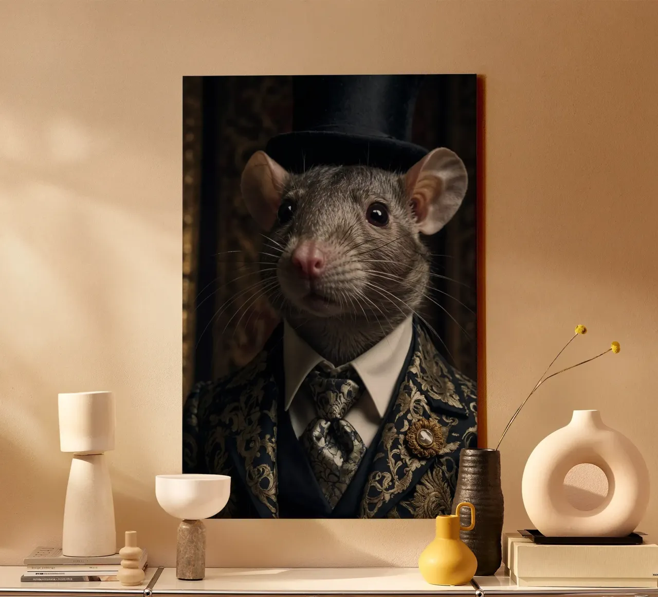 Sir Remy: The Dapper Rat canvas by Beasts of Nobility