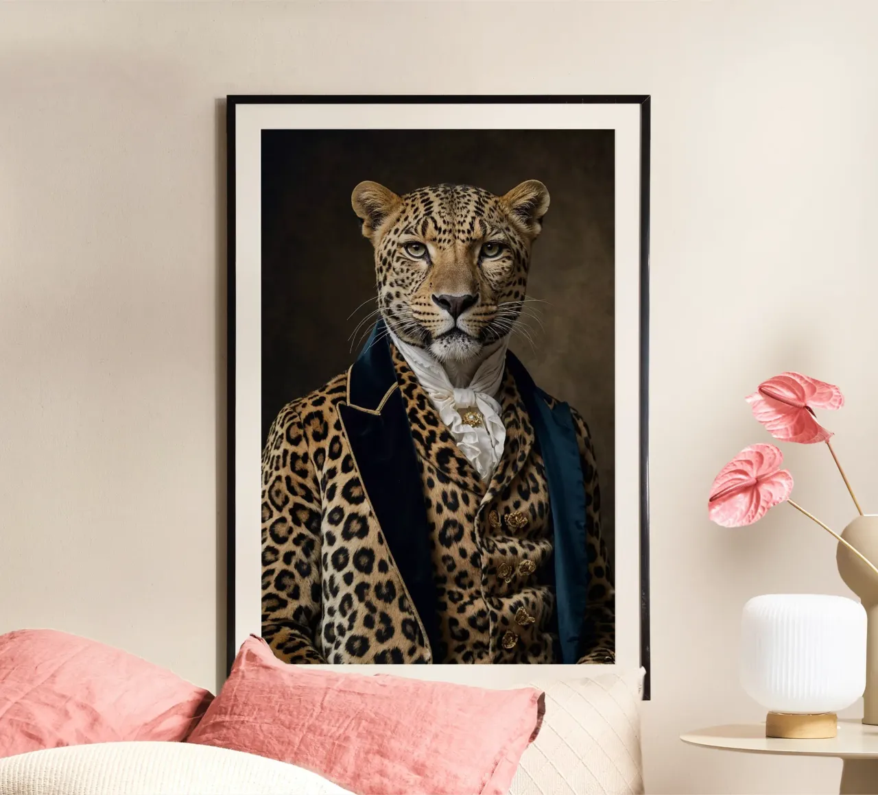 Lord Leopold : le léopard raffiné poster avec cadre en aluminium de Beasts of Nobility