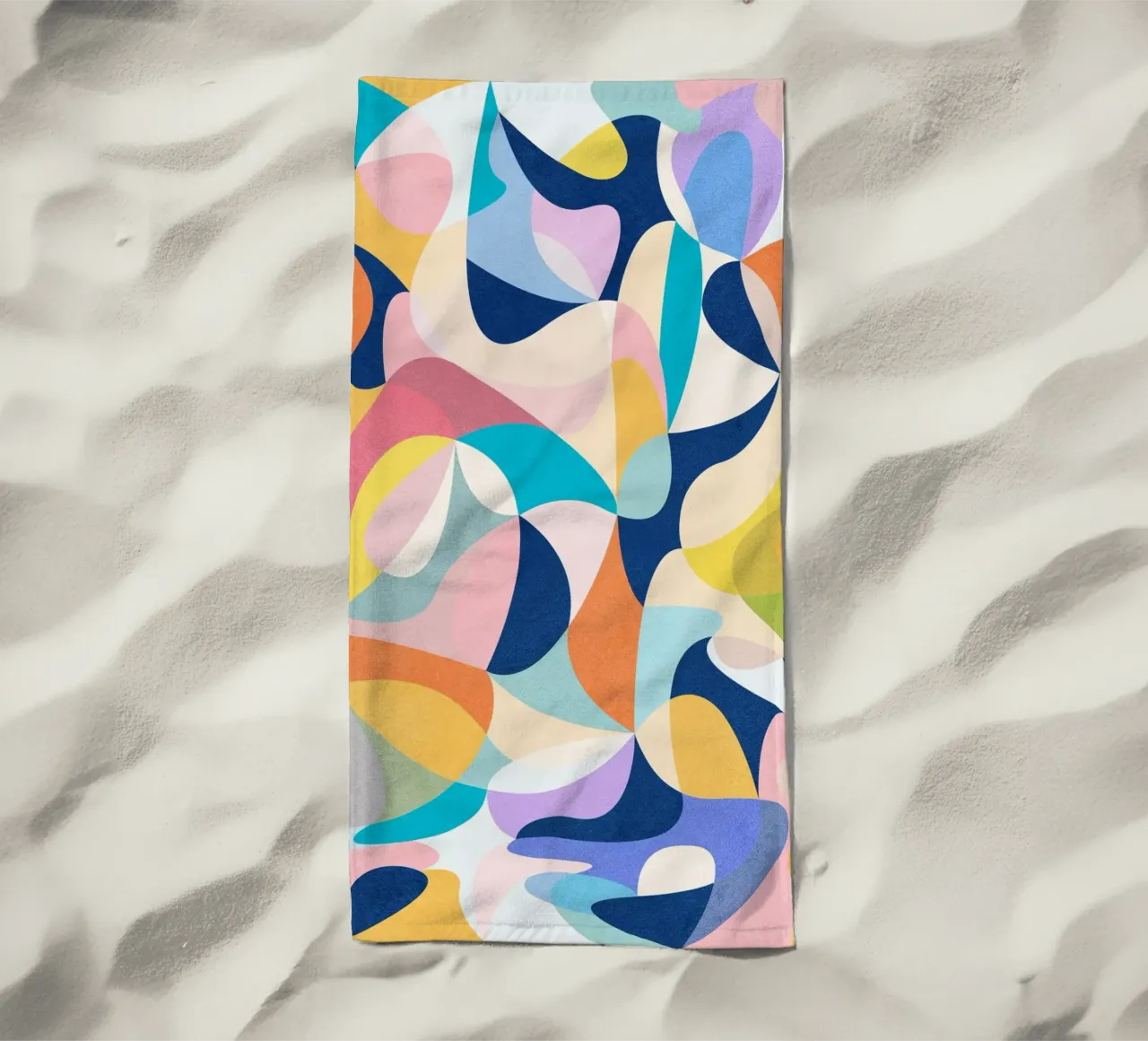 Flujo abstracto toalla de playa de lovely lines