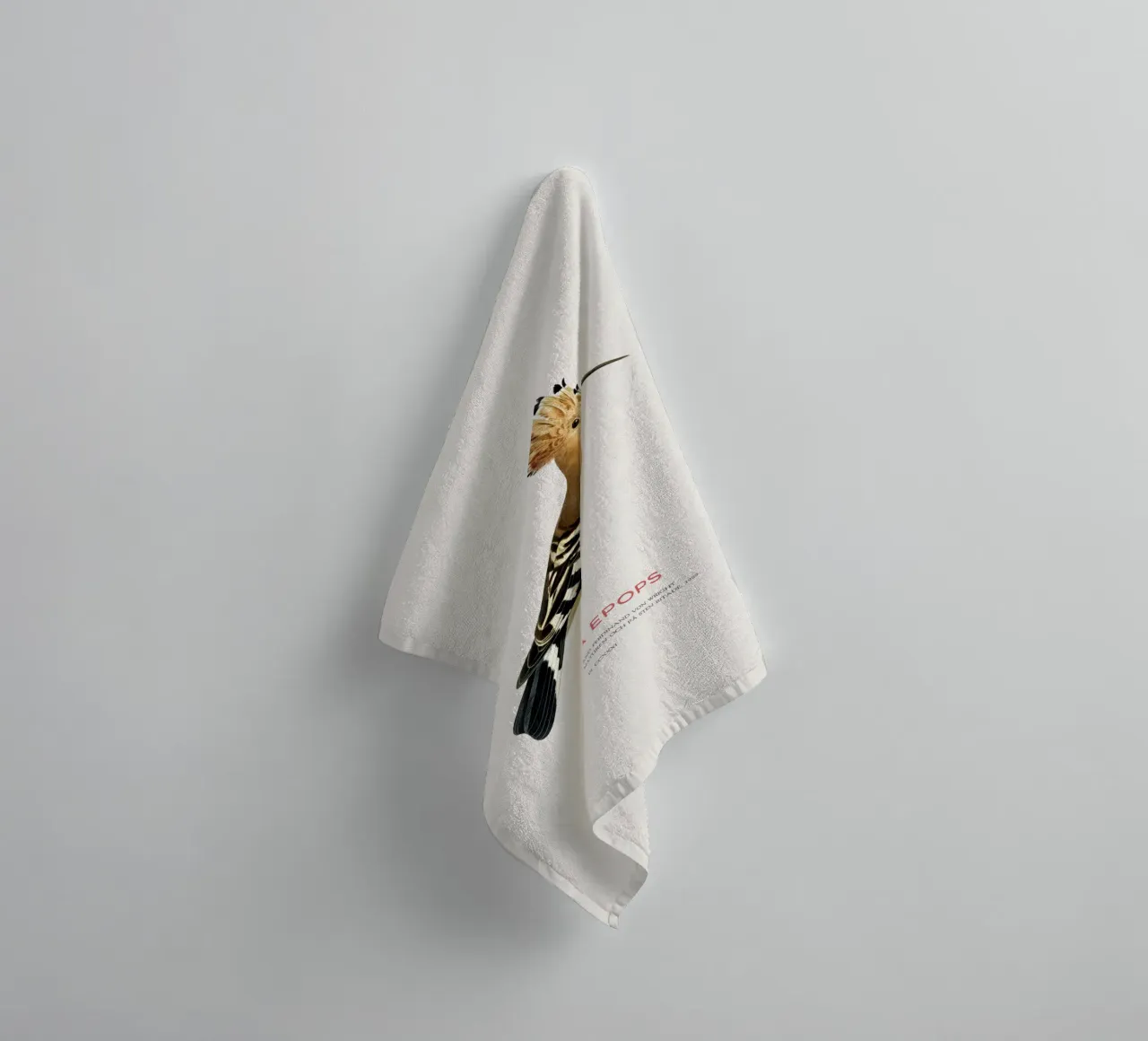 Wiedehopf oder Upupa epops Handtuch von Vintagrafica
