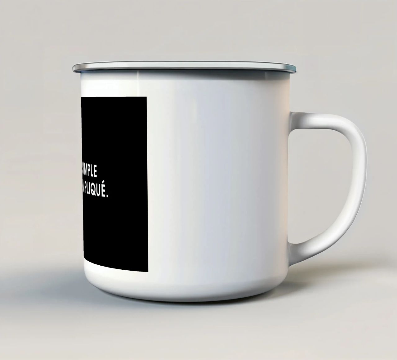 Très simple est compliqué - Black tazza in smalto da Intertitres