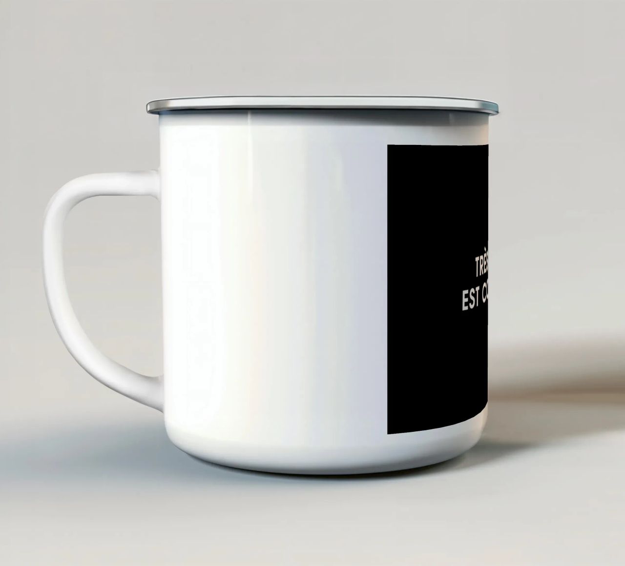 Très simple est compliqué - Black tazza in smalto da Intertitres