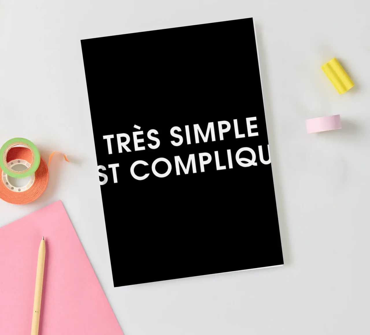 Très simple est compliqué - Black notebook by Intertitres