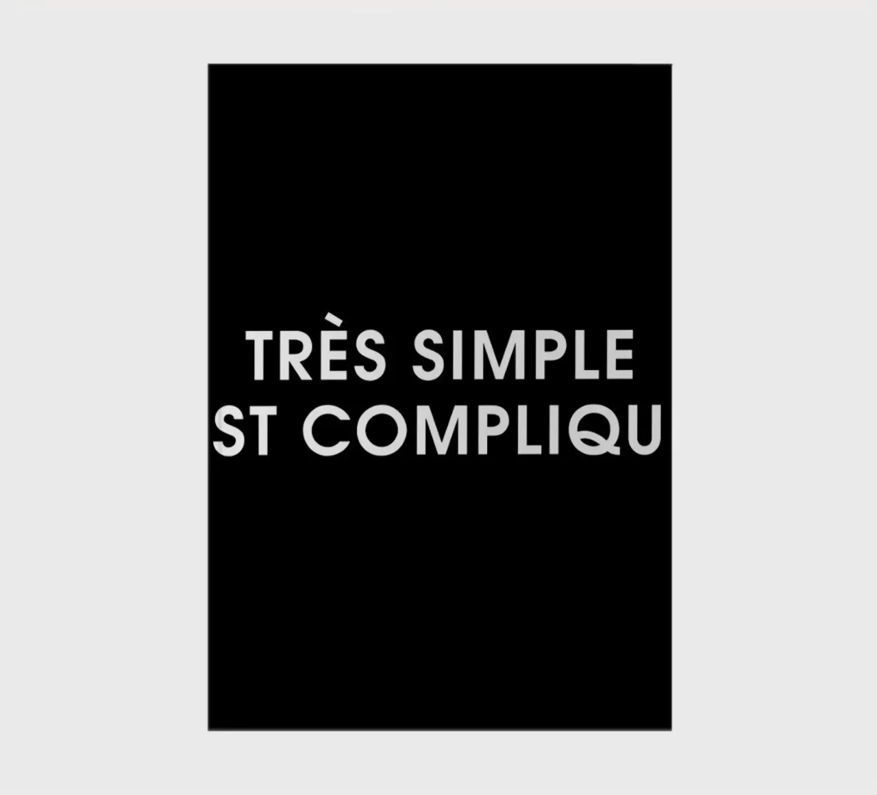 Très simple est compliqué - Black notebook by Intertitres