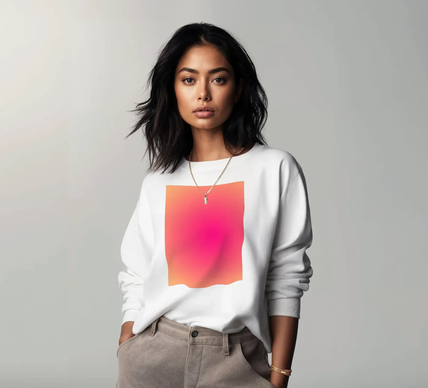 Circular gradient sweatshirt by MORINA FLAW