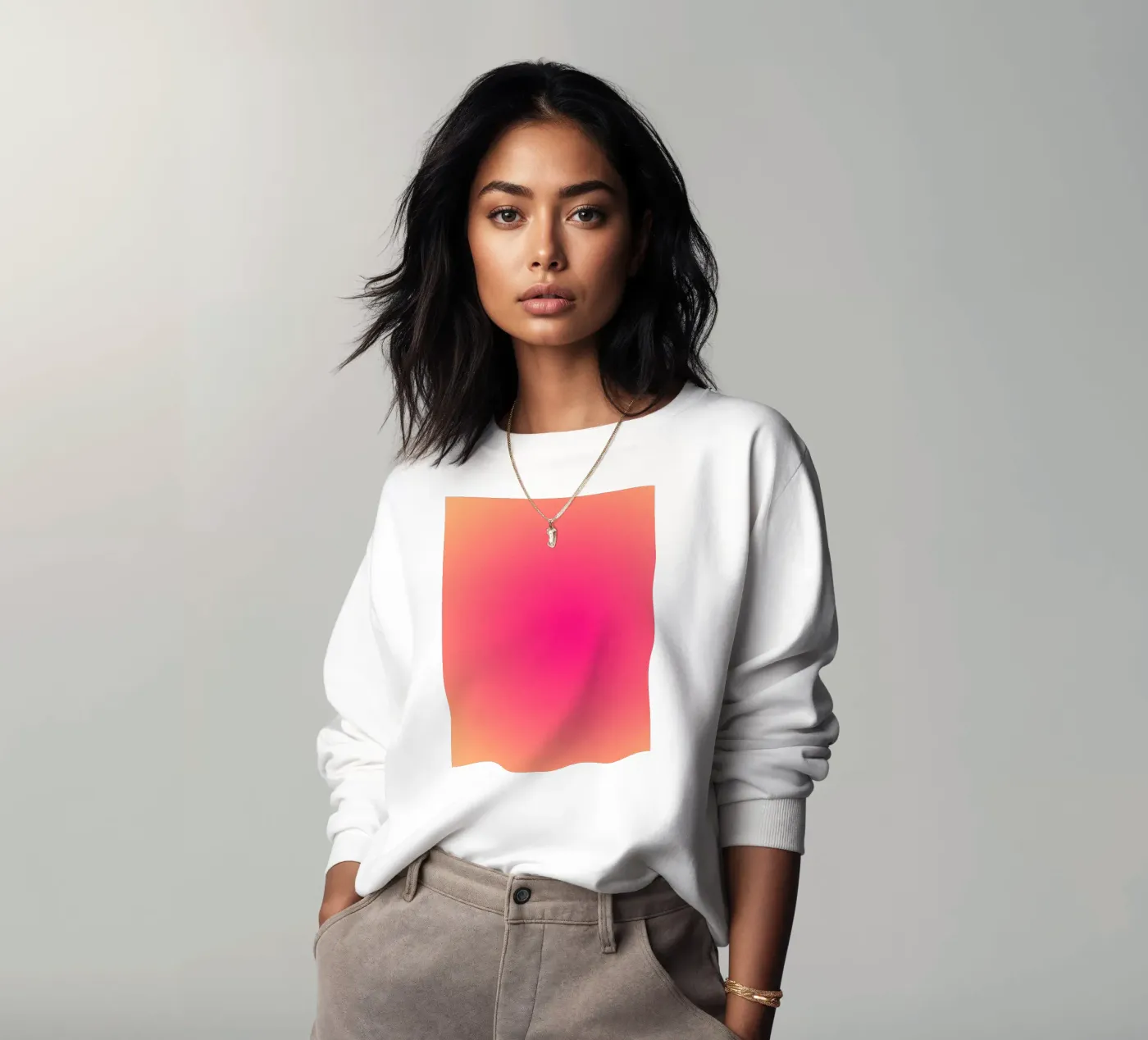 Circular gradient sweatshirt by MORINA FLAW