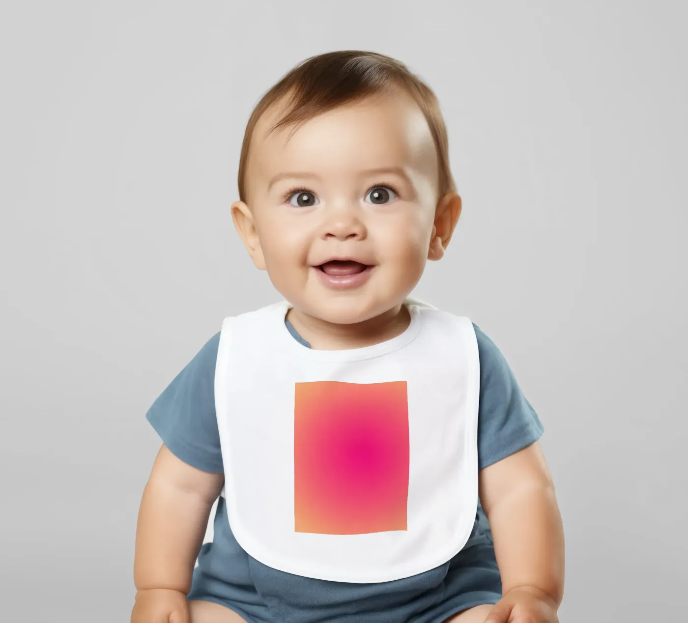 Circular gradient baby bib by MORINA FLAW