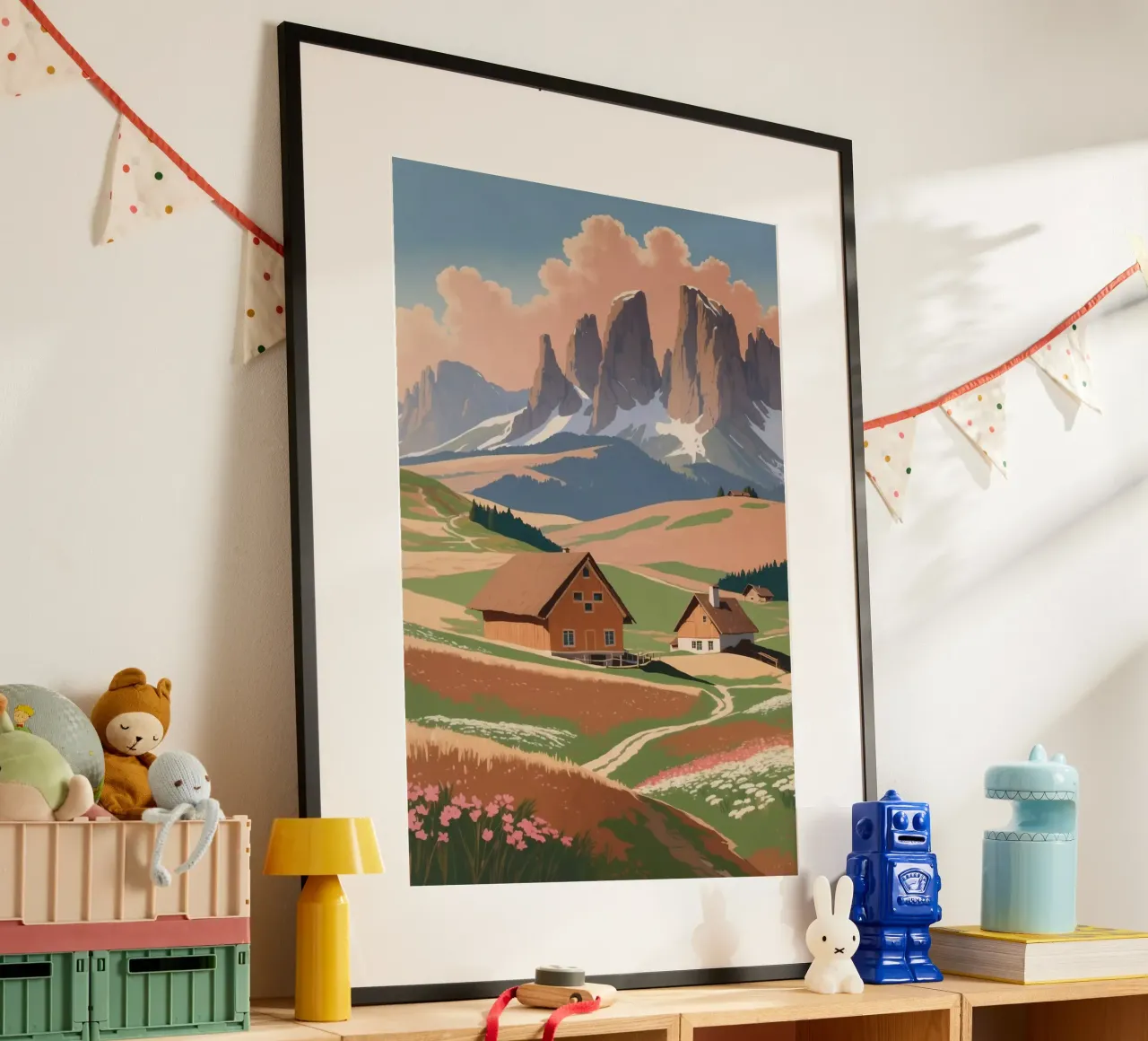 Alpe di Siusi in the glow of spring | Work 1 hahnemühle by AlbertKlee