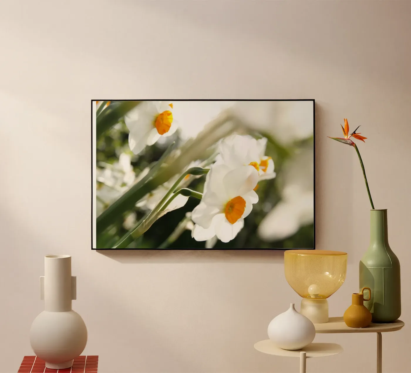 Daffodils plexiglass da eyes & tries