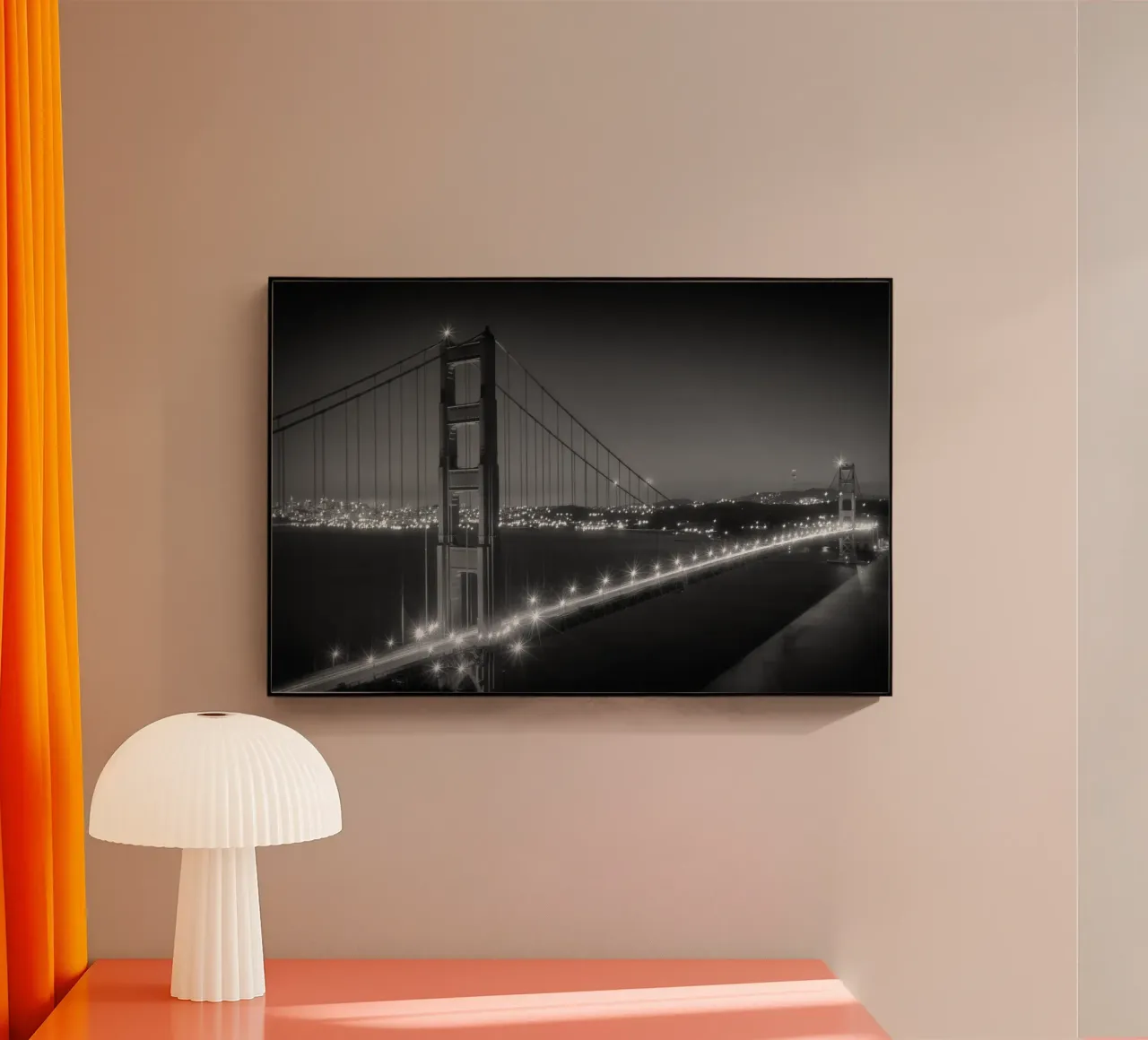Golden Gate Bridge di sera | Monochrom plexiglass da Melanie Viola